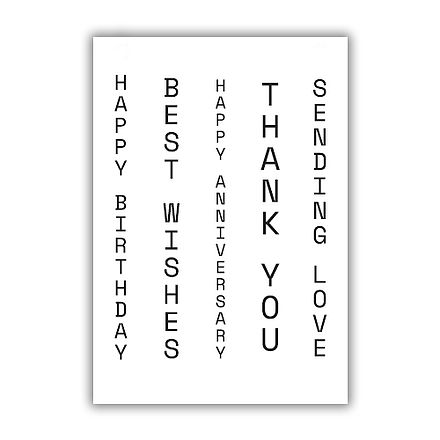 Julie Hickey Designs Clear Stamps-Birthday Message 